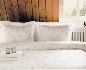 HNL Dixon Dekbedovertrek - Eenpersoons - 135x200 + 80x80 cm - Silver/White