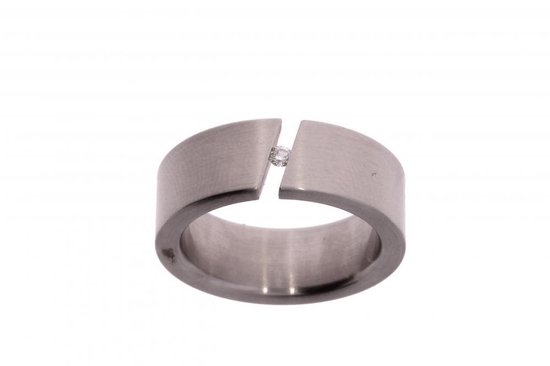 Doorzichtig de studie Onderscheid Verlinden Juwelier - Ring - Dames - Staal met diamant - Xen - maat 56 |  bol.com