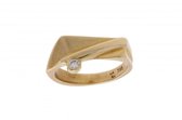 Juwelier - Ring - Dames -  goud - 14 karaat - diamant - maat 17,75 - 6,1 gram  - verlinden juwelier