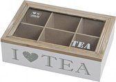 Theebox 6-vaks "I Love Tea"