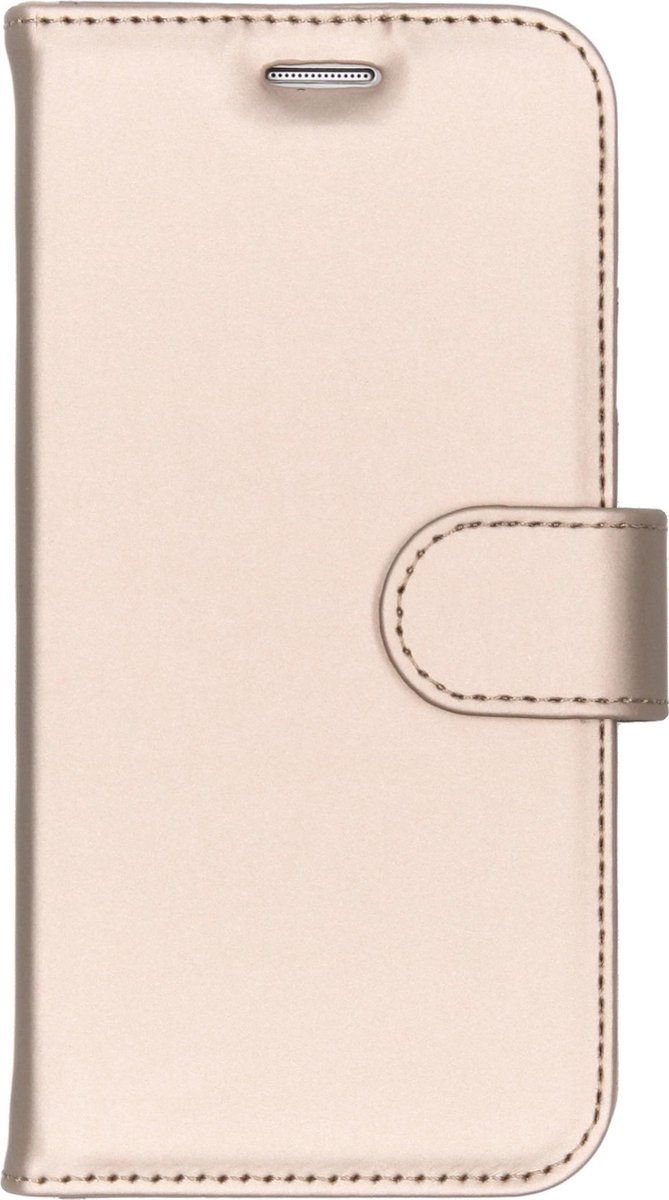 Accezz Hoesje Geschikt voor Samsung Galaxy S7 Hoesje Met Pasjeshouder - Accezz Wallet Softcase Bookcase - goud
