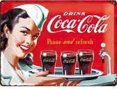 3D Wandbord "Coca Cola 1960 (dienblad)" 30x40cm
