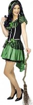 Groene heks Alexia verkleed kostuum/jurk voor dames - Carnavalskleding/feestkleding/verkleedkleding 36/38