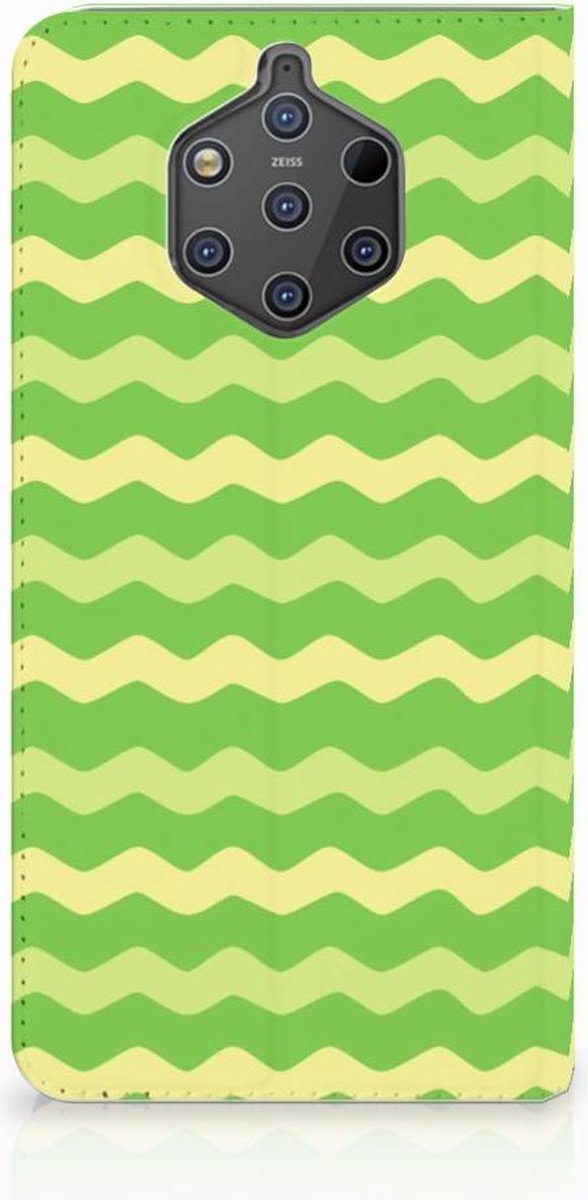 Nokia 9 PureView Hoesje met Magneet Waves Green