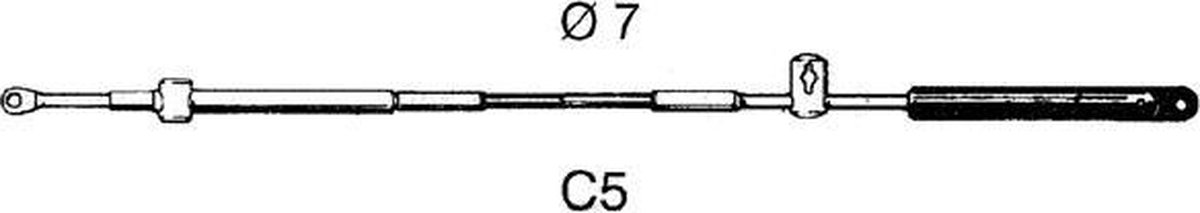 Ultraflex Afstandbedieningskabel C5 2.4 mtr