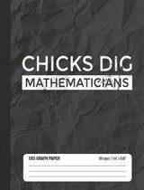 Chicks Dig Mathematicians 5x5 Graph Paper