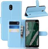 Book Case - Nokia 1 Plus Hoesje - Lichtblauw