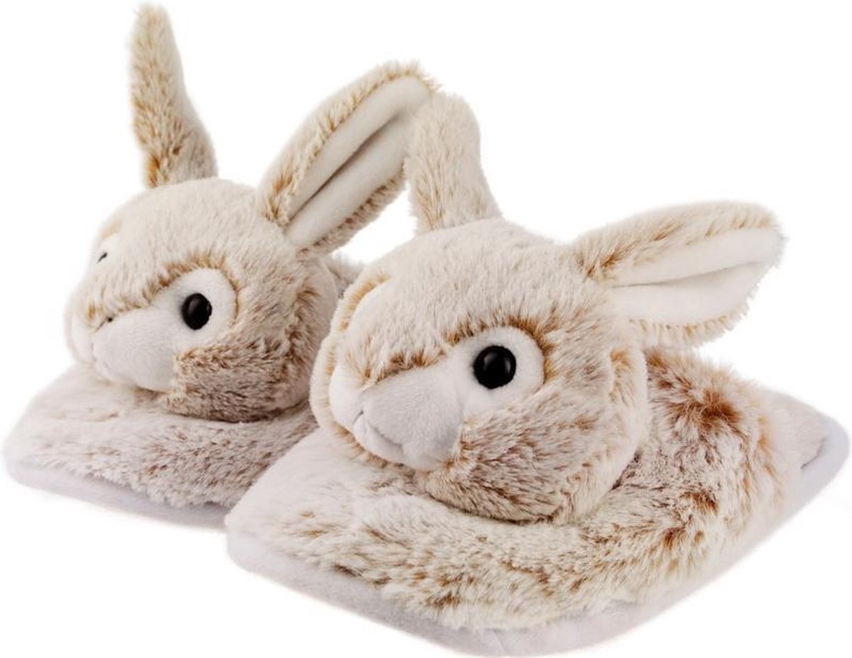 Dieren konijn/haas sloffen/pantoffels voor kinderen - Dierensloffen bosdieren voor jongens/meisjes 32-35 - Merkloos