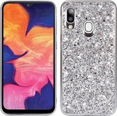 Glitter Back Cover - Geschikt voor Samsung Galaxy A20e Hoesje - Grijs
