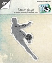 Joycrafts  voetbal 3D snij-embossing -debossing stencil 6002/0920