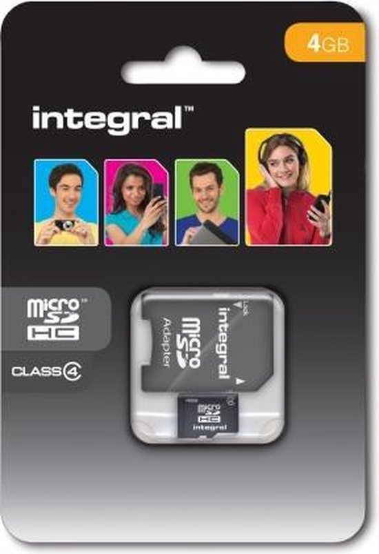 Integral Memory 4gb Micro SDhc - Class 4 Incl. Sd Adapter - Integral