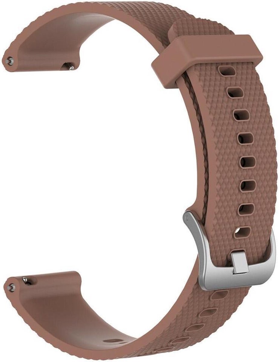KELERINO. Siliconen bandje geschikt voor Garmin Vivoactive 3 - Bruin - Small