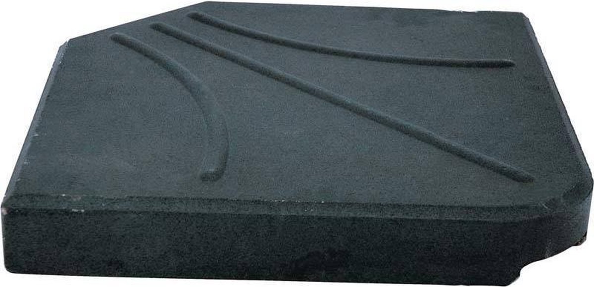 Square black concrete base for cantilever parasol, 25kg – Outdoor Living.