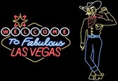 Wandbord - Welcome To Fabolous Las Vegas -20x30cm-