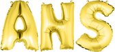 HOBI - Goudkleurige ANS aluminium letter ballonnen - Decoratie > Ballonnen