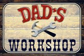 Wandbord - Dad's Workshop -20x30cm-