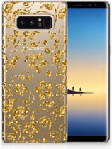 Samsung Galaxy Note 8 TPU Hoesje Design Gouden Bloemen