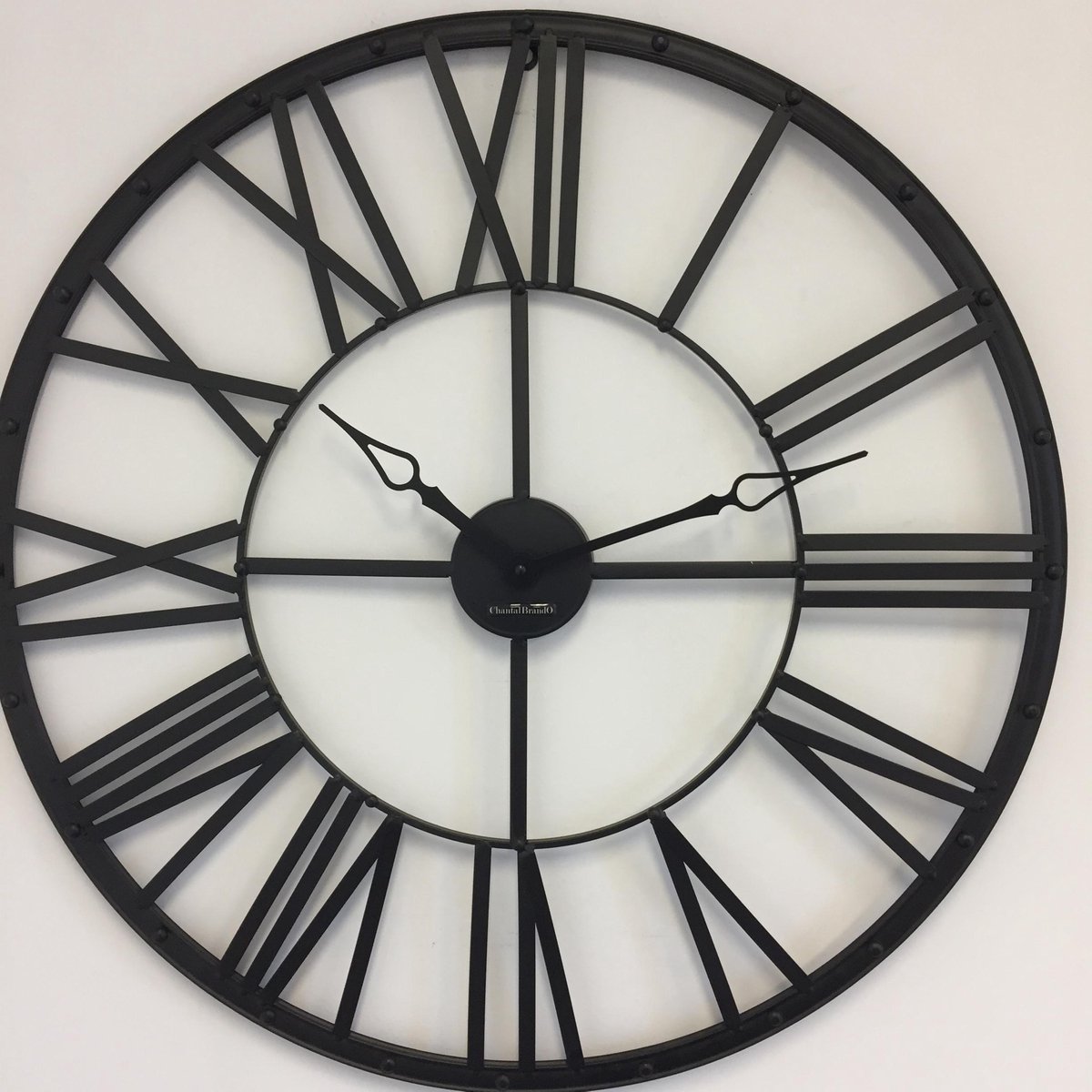 Wandklok Industrieel Ruota Romana ZWART