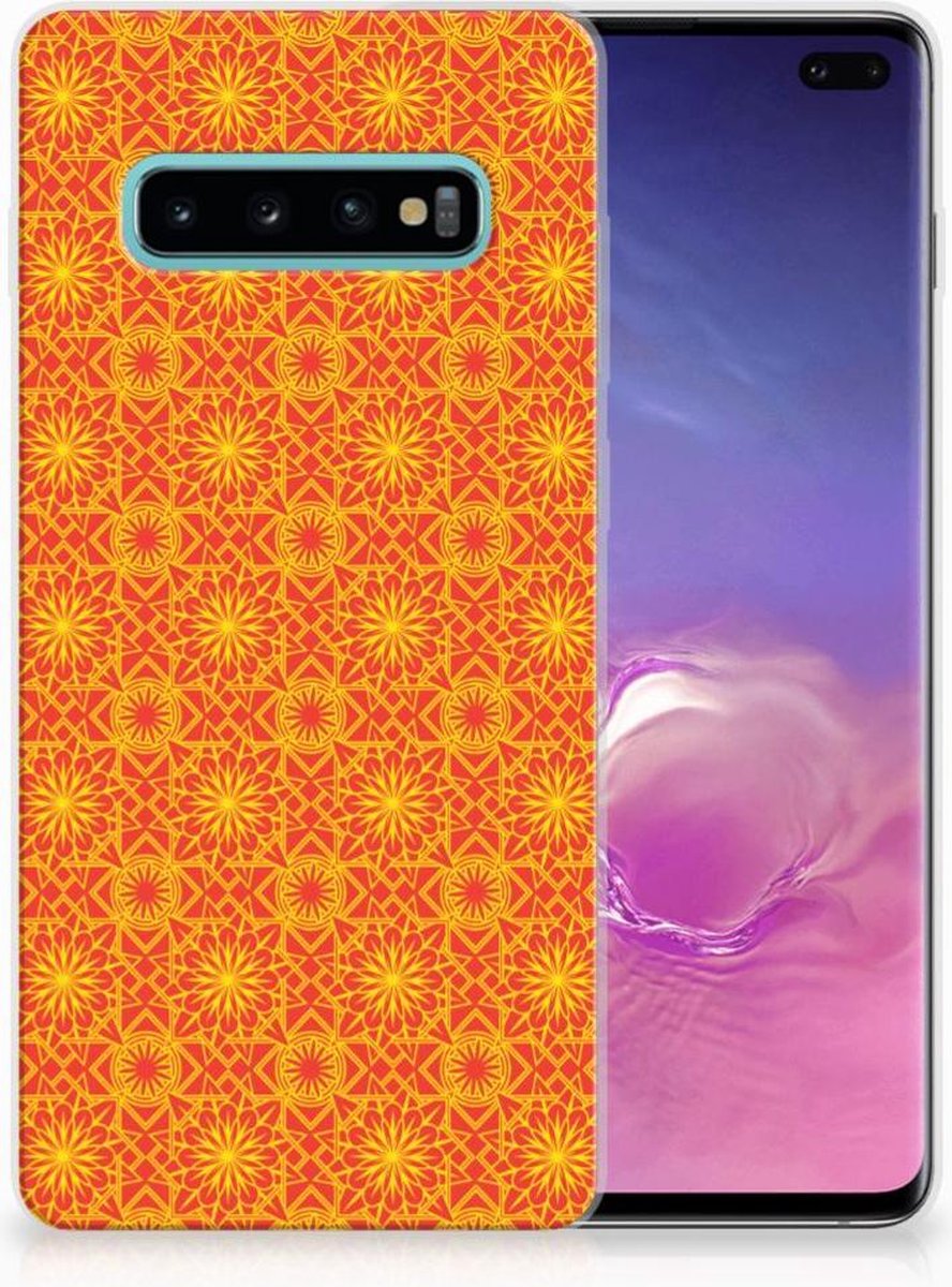 Samsung Galaxy S10 Plus TPU bumper Batik Oranje