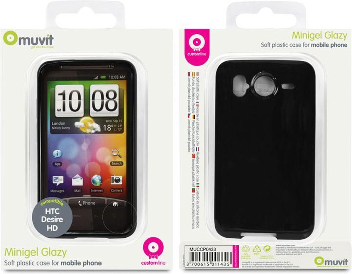 Momentum Inhalen Voorstad Muvit Minigel Case HTC Desire HD mobiele telefoon behuizingen Zwart |  bol.com