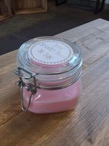 Weckpot roze paraffine - kaars - 10,6 x 9,8 cm - Rustik Lys