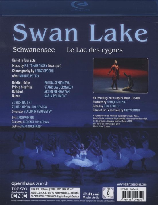 Bol Com Swan Lake Zurich Ballet Muziek