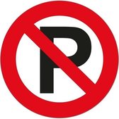 Verboden parkeren sticker 14 cm - Parkeerverbod stickers - Niet parkeren