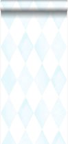 Origin Wallcoverings behangpapier wieberruit-motief pastelblauw en mat wit - 337217 - 53 cm x 10,05 m