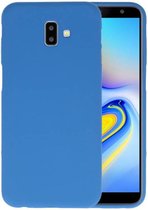 Bestcases Color Telefoonhoesje - Backcover Hoesje - Siliconen Case Back Cover voor Samsung Galaxy J6 Plus (2018) - Navy