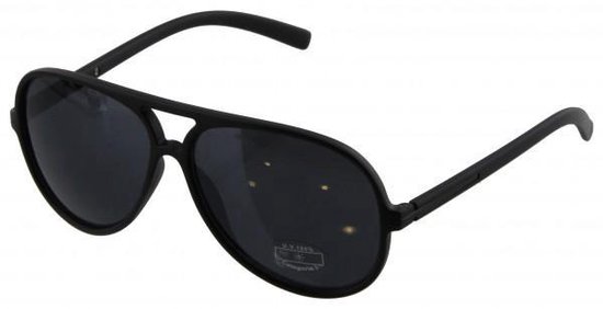 Eigen mengsel Trend Hippe zwarte zonnebril met extra donkere glazen | bol.com