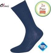 Sokken heren | 3 Paar Herensokken blauw | Naadloze sokken | Anti-bacterieel door Zwitserse Sanitized® | Maat 43-46