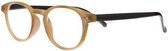 Icon Eyewear NCK003 Boston Leesbril +1.00 - Camel montuur, zwarte poten