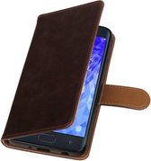 Mocca Pull-Up Booktype Hoesje voor Galaxy J7 (2018)