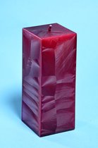 Candles by Milanne Kwadrant design figuurkaars - Bourdeaux Rood - 16 cm