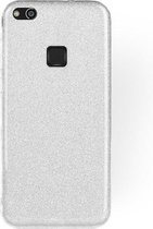 Huawei P10 Lite Hoesje - Glitter Back Cover - Zilver