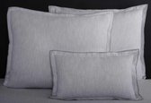 Flamant Home Linen Pinstripe Grey - Set Kussenslopen - 65 x 65 cm - Grijs