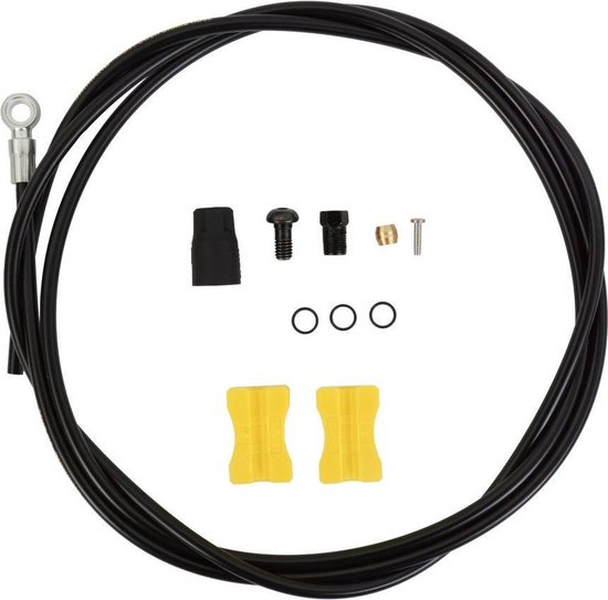 SHIMANO MT401 Hydraulische Schijfrem – Zwart, Verstelbaar, Dubbel Zuigersysteem (zonder Schijf) – Complete Kit