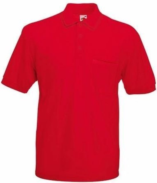 Rood poloshirt korte mouw voor heren XL (54)