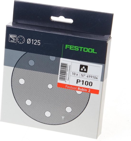 Festool 499102 STF Rubin 2 Schuurschijf - P60 - 125mm (10st) | bol.com