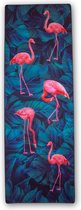 Yoga handdoek  -  174 x 62 cm – flamingo
