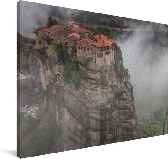 Les monastères des Météores entre les nuages Toile 60x40 cm - Tirage photo sur toile (Décoration murale salon / chambre)