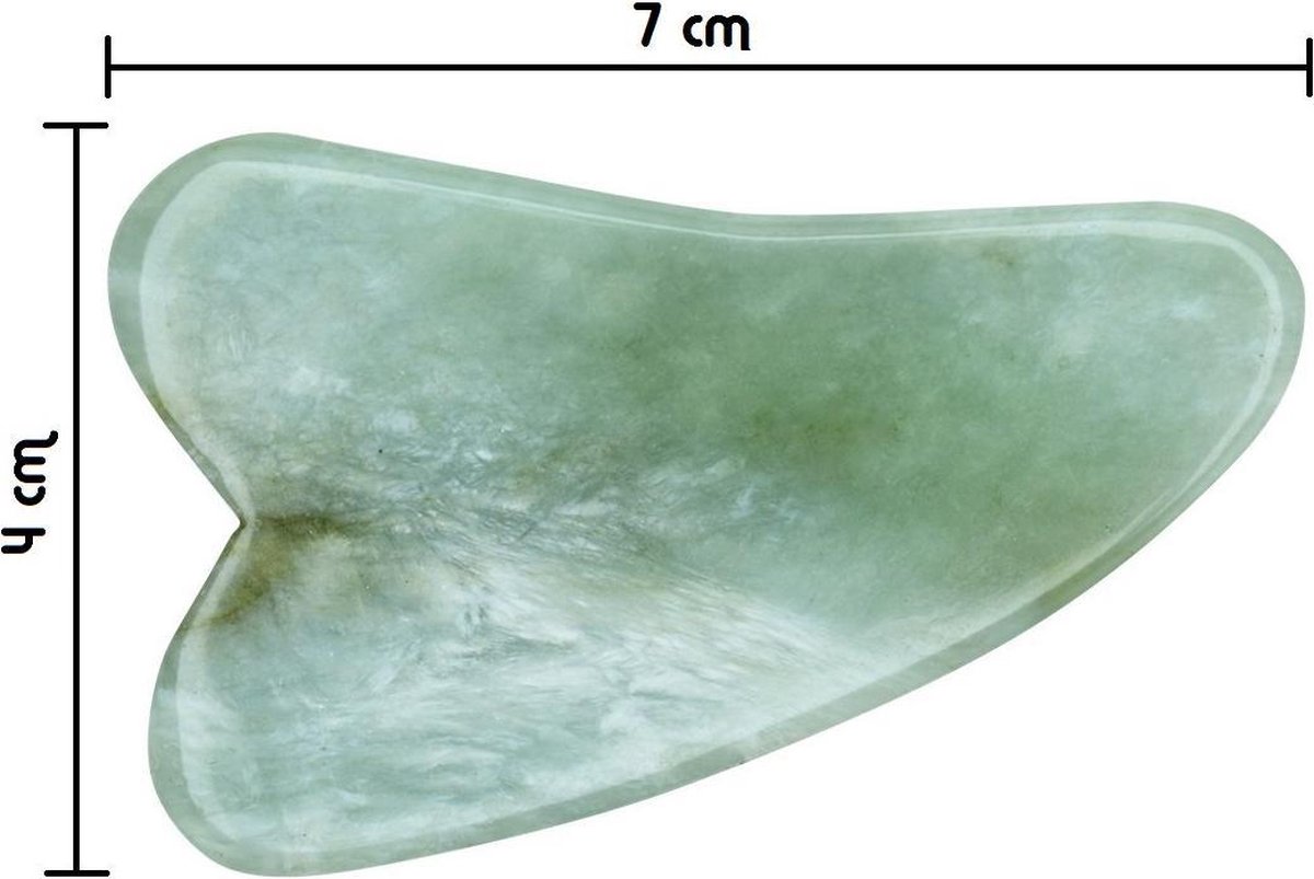 Love Earth Premium Jade GuaSha tool - 100% echte jade op De Prijzenvolger