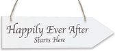 Houten pijl "Happily Ever After"