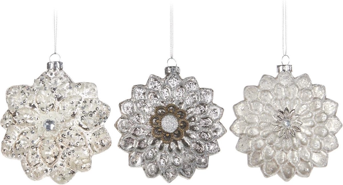 Goodwill - Zilver - Wit - Glitter - sneeuwsterren 3 modellen - 10CM