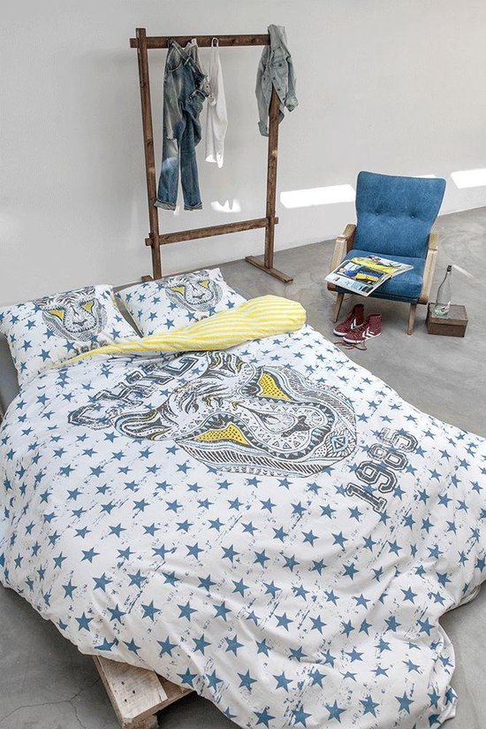 Covers & Co Seth Dekbedovertrek - Eenpersoons - 140x200/220 cm - Wit