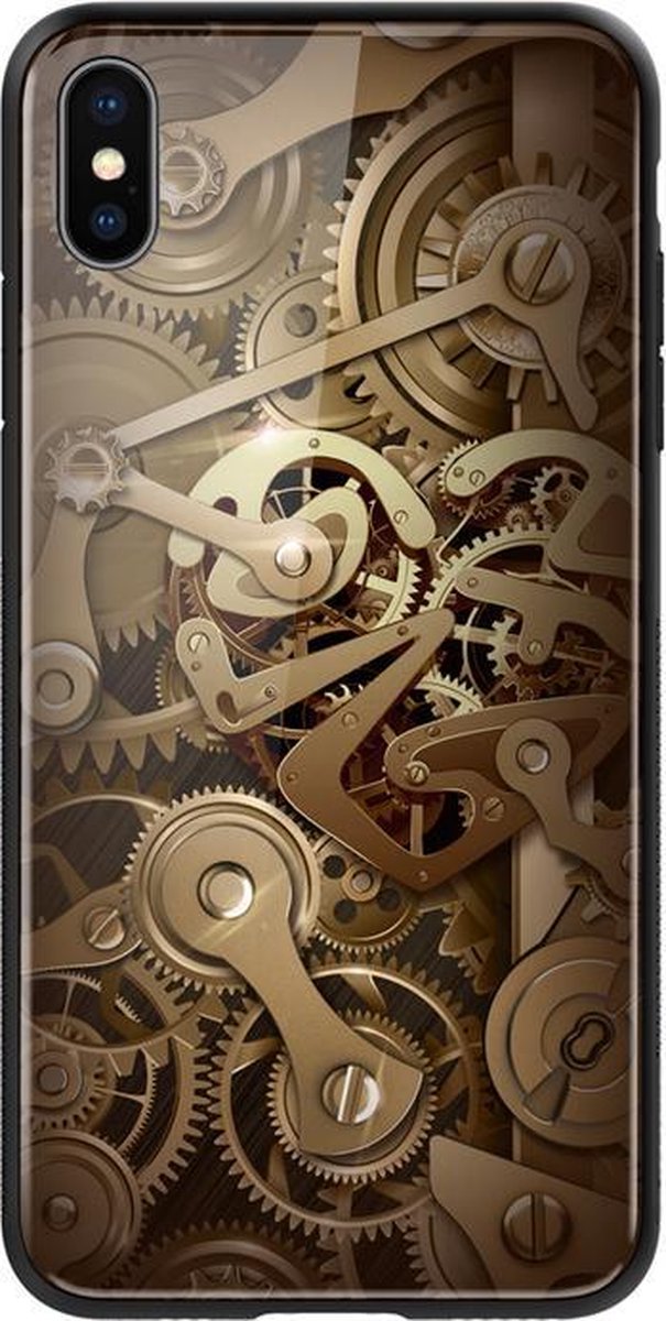Nillkin Gear Glass Back Case - Geschikt voor Apple iPhone XS Max (6.5") - Bruin