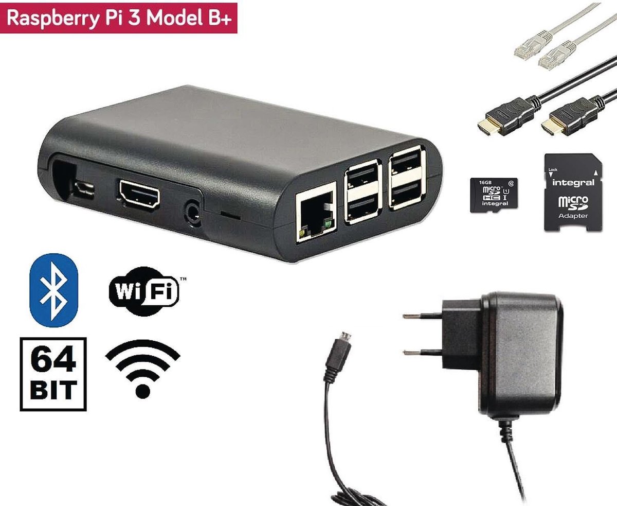 RaspberryPi 3Plus (2018) starter kit + Wi-Fi + Bluetooth + NOOBS Software Tool - Raspberry Pi