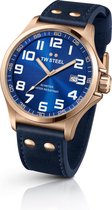 TW Steel Pilot  TW405- Horloge - Leer - Blauw - Ø 48 mm