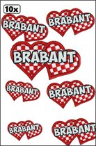 10x Applicatie Brabant dubbel hart bont