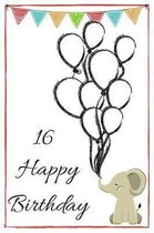 16 Happy Birthday - Baby Elephant